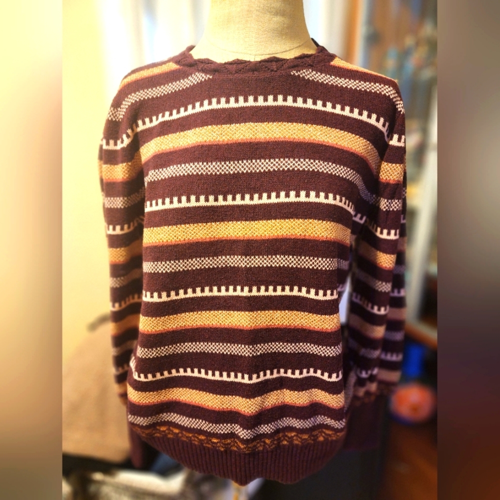 Loft striped shimmer sweater